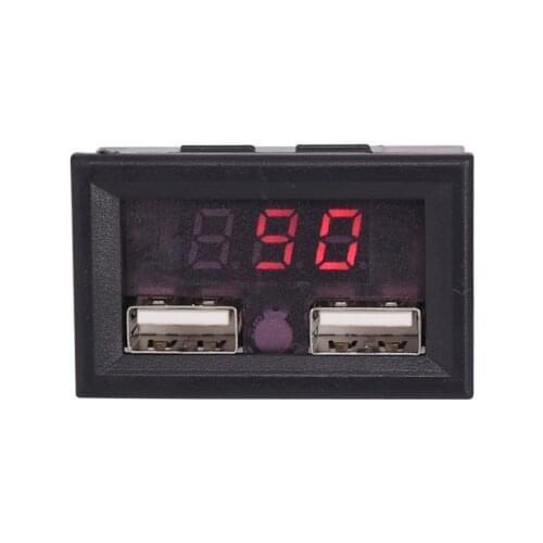 Red LED Digital Display Voltmeter Mini Voltage Meter Volt Tester Panel For DC 24V Cars Motorcycles Vehicles USB 5V2A output