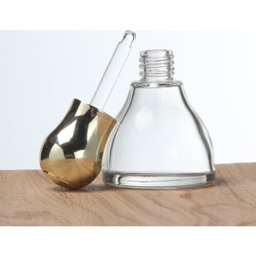 40ml Refillable Bottles Tubes Dropper Glass Aromatherapy Liquid Essential Massage Oil Pipette Travel Empty Cosmetic Containers