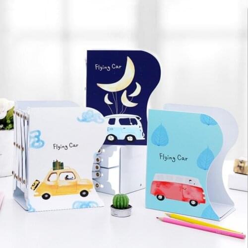 Newest Kawaii Flamingo Metal Extend Bookends Desk Organizer Adjustable Bookshelf Students Book Holder School Office Stationery