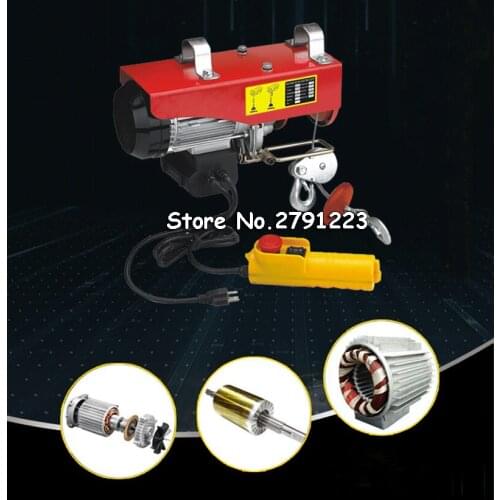 New 880lbs Mini Electric Hoist Crane Overhead Garage Winch Remote Control Auto Lift