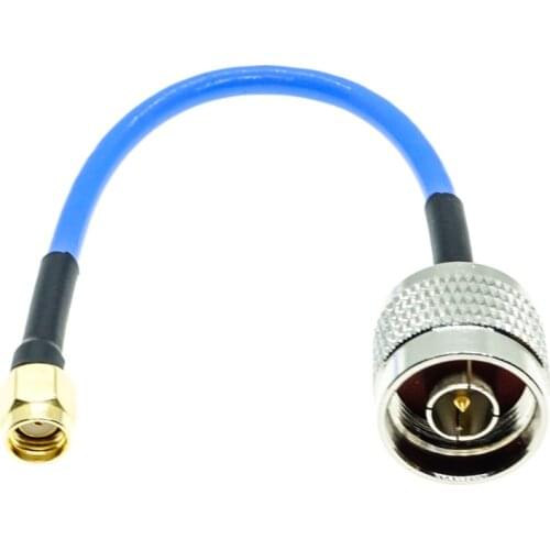 N type male to SMA male plug connector RG402 RG-402 Semi Flexible Coaxial Cable 50ohm Blue