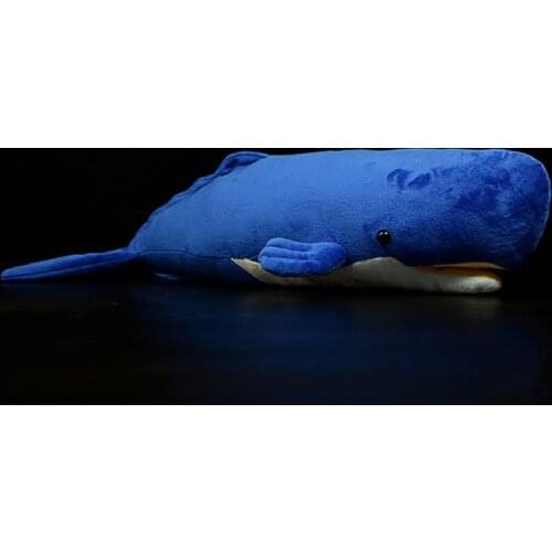 54cm Long Lifelike Sperm Whale Stuffed Toys Super Soft Sea Animals Cachalot Plush Toy Pot Whale Dolls For Kids