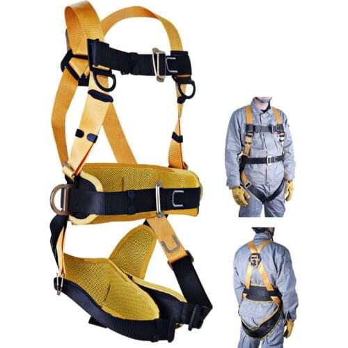 Adjustable Aerial Work Safety Belt Five-Point Safety Fall Protection Belt Camping Climbing Rope Construction Work Safety Belt