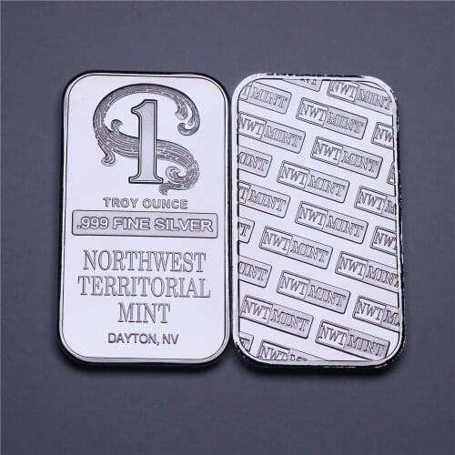 America Northwest Territorial Mint Art Crafts Bullion Bar Silver Coin for Home Collection Souvenir