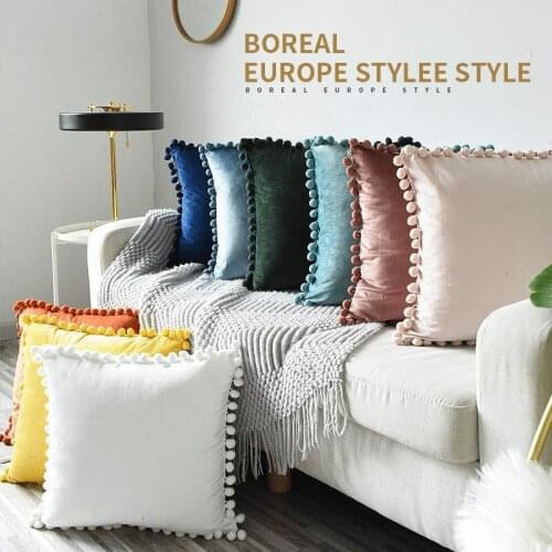 Woolen lace Velvet sofa pillow Automobile cushion Plush Pillowcase