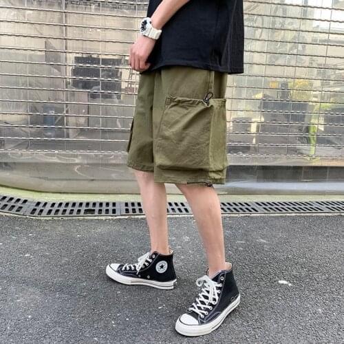 Summer Camouflage Loose Cargo Shorts Men Streetwear Camo Summer Short Pants Homme Cargo Ins Japan Harajuku Shorts