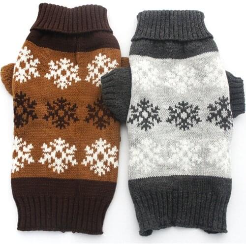 Dog Cat Sweater Jumper Snowflakes Hoodie Jersey Pet Puppy Coat Jacket Warm Clothes