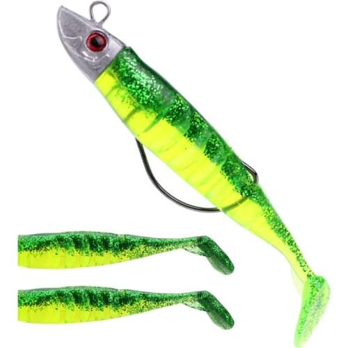 Wokotip black minnow 9cm/15g 11cm/25g Jig Head Soft Bait T Tail Artificial Lures Worm Hook Fish Fishing Bait Black Minnow