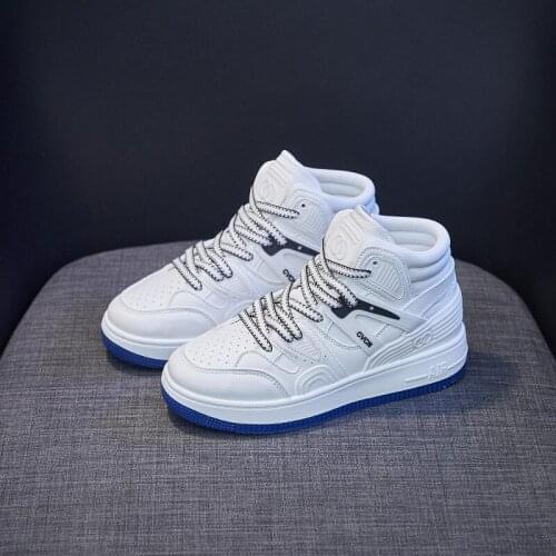 2021 New White Sneakers Women Fashion Comfortable Platform Vulcanize Shoes Lace Up Flats Casual Ladies Footwear Summer Basket