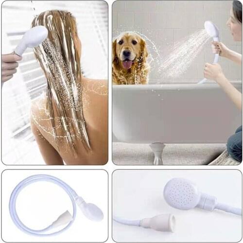 1.1M Pet Dog Cat Shower Head Multi-Functional Tap Faucet Spray Drains Strainer Hose Sink Washing Hair Pets Lave Water Bath Heads