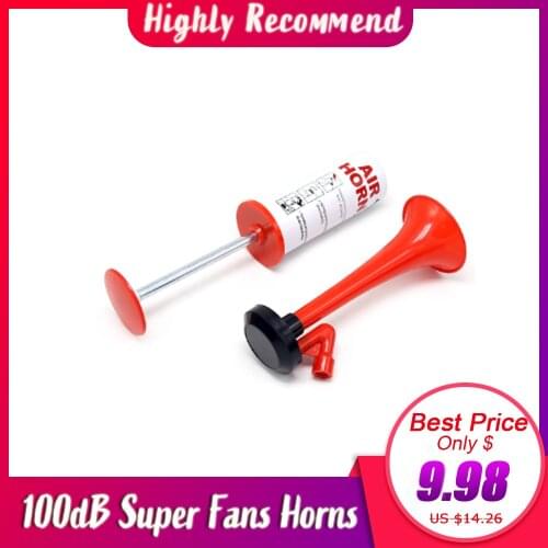 100dB Super Horn Hand Pump Air Horn Cheerleading Soccer Ball Sports Fans Horn Plastic Trumpet with Gas Pump