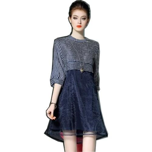 2017 Newest A-line woman dress half sleeve solid dress O-Neck summer woman dress for summer woman dress free shipping