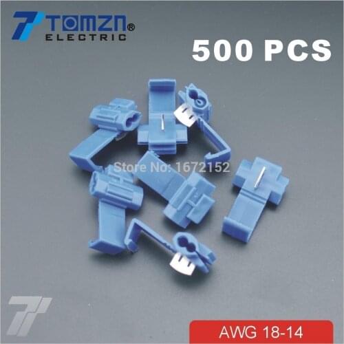 500 pcs Wire terminals quick wiring connector cable clamp AWG 18-14