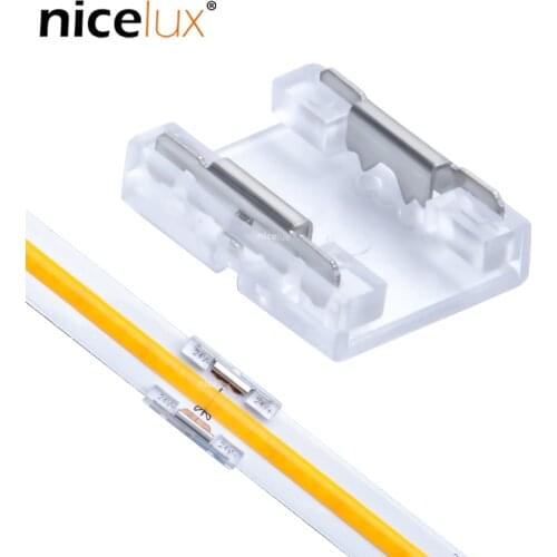 8mm 2pin LED Strip Connector for 2835 5050 IP20 Single Color COB Strip Light 30-600LEDs High Density LED Tape Light Super Slim