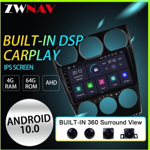8 Core Android 10 2 DIN PX6 4G64G Car GPS For Mazda 6 2006 - 2015 Car Auto radio Player 360 panorama DSP