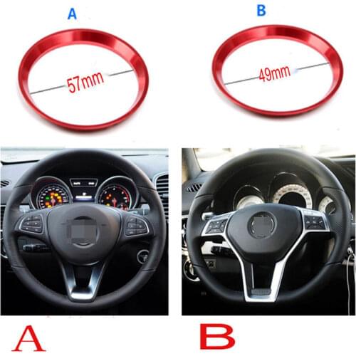 Youwinme Auto Aluminum Car Steering Wheel Ring Sticker For Mercedes Benz AMG New B C Class New CLA GLC New E A Class GLA GLK
