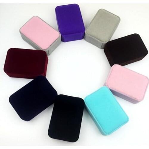 Jewelery Velvet Box necklace Storage Box Gift Packing Box For Jewelry Display Storage Foldable Case Wedding Gift Supplies SN926