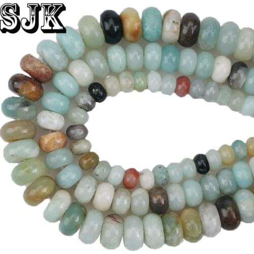 Natural Stone Spacer Beads Amazon Stone Gasket Abacus 6 8 10mm Diy Fashion Charms Beads Handmade Jewelry Making Accessories