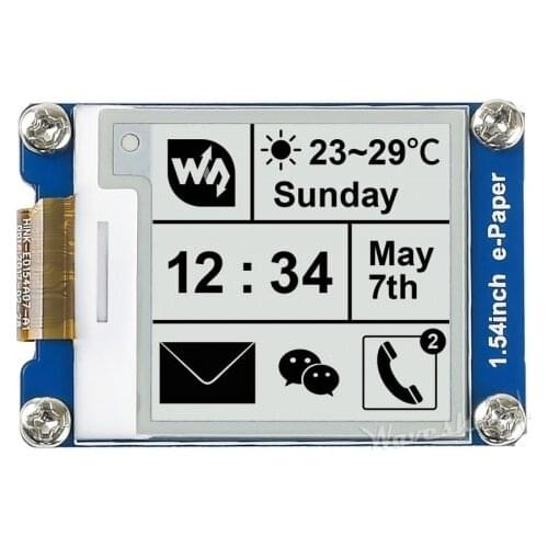 Dual Color 1.54inch e-Paper E-ink Display Module Supports Partial Refresh, Supports Raspberry Pi / Jetson Nano