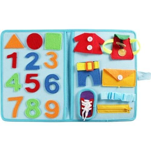 Montessori Toys Busying Board Early Educational Toys Fine Motor Training Self-Care Ability Children Game Baby Sensory Board