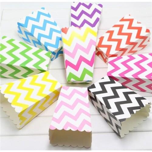 New Waves popcorn Box Party Supplies Popcorn Box Favor Accessory Kids Birthday Event&Party Supplies for 12 People Use 6pcs/lot