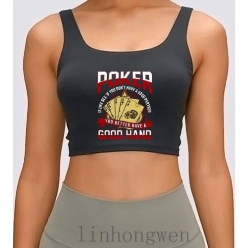 Poker Is Like Sex Funny Poker Quote Gift Idea For Card Players Women Tank Top Cotton O-Neck Crop Top