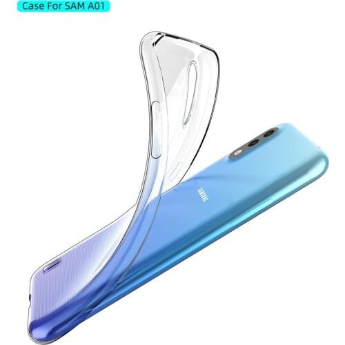 Clear Case for Samsung Galaxy A01 Transparent Soft TPU Dropproof Shockproof Phone Back Case for Samsung A01 Protection Cover
