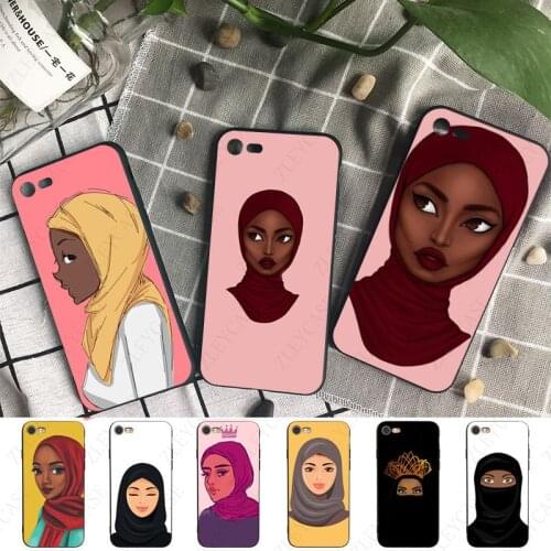 Muslim Islamic black Girl hot phone cover for iPhone 11 12 6S 6plus 7plus 8Plus X XS MAX XR 5S 11pro 12pro max 12mini case coque