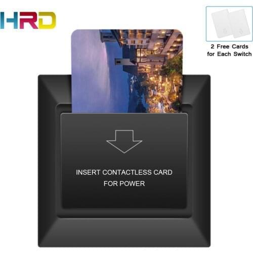 NEW black hotel card switch 125KHz temic motel rfid contactless wall switch insert tk4100 em4200 t57 t5557 card to take power