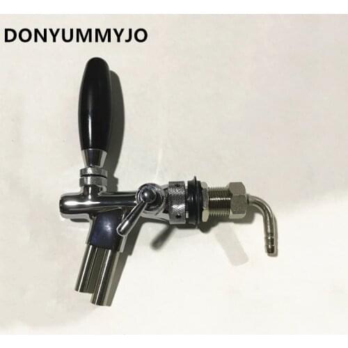 New Double Tube Adjustable 4 Inch Draft Beer Faucet G5/8 Shank With Chrome Plating For Kegerator Tap Homebrew Separation of Wine