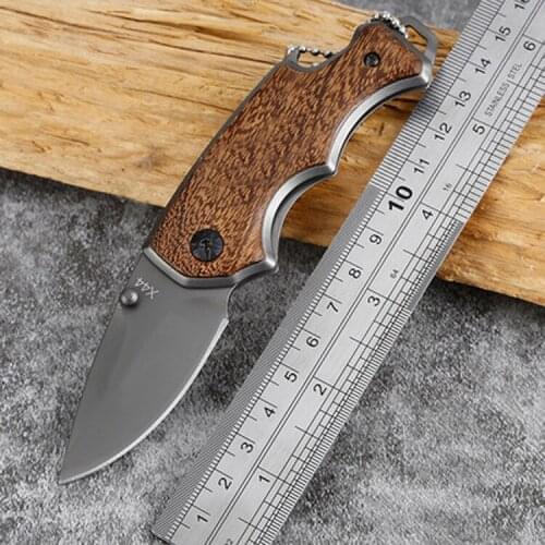 Folding Blade Knife 5Cr14Mov Blade + Rosewood Steel Handle folding knife hunting knife blade outdoor pocket knife Outdoor Knives