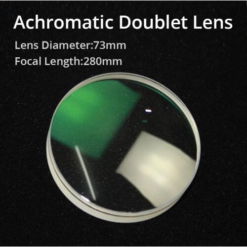 Optical Focal Length 280mm Doublet Double Convex Achromatic Lens Glass Lens DIY Telescope Objective Lens 1PC 72mm Dia