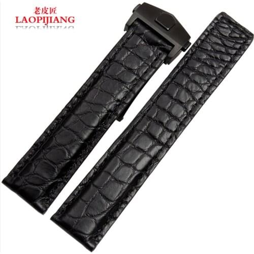 Laopijiang Authentic watch with alternative high-grade alligator leather strap inheritance 19/20/22mm