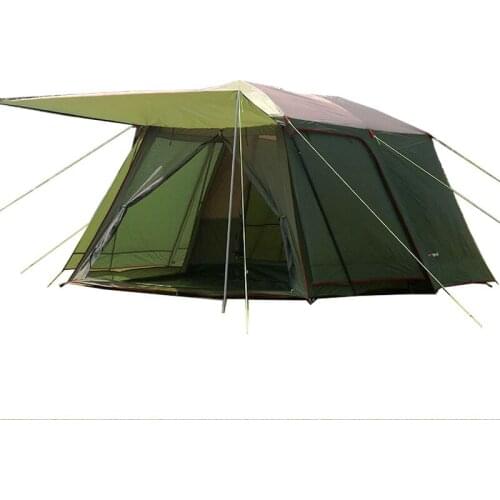 5-8 Person Outdoor Tourist Tent Waterproof Windproof Double Layer Large Camping Family Travel Tents Outdoor Camping Equipment