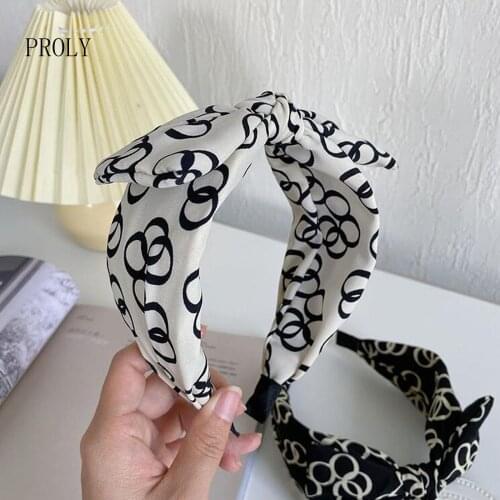 PROLY New Fashion Women Headband Wide Side Big Bowknot Headwear Leopard Hairband Girls Turban Hair Accessories