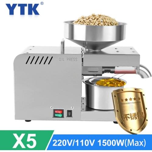 Flaxseed Olive Oil Extractor Automatic Stainless Steel Heat Oil Presser Pure Copper Motor Oil Press Machine for Factory