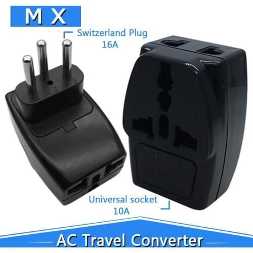 1to3 Socket Splitter, Switzerland Swiss Travel Plug, AU UK US EU to Switzerland Travel Plug, Travel Charger Adapter