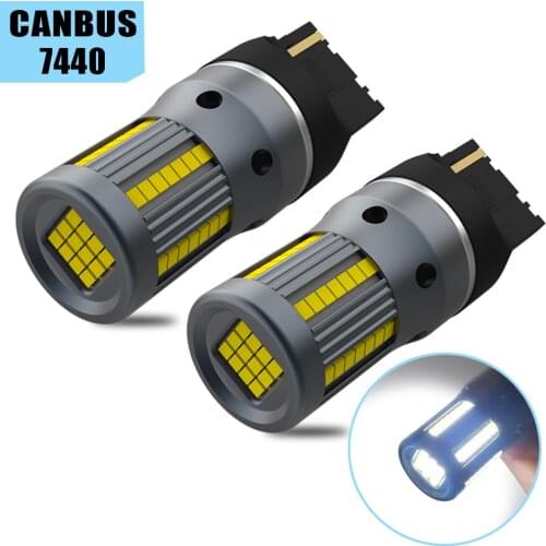 Led Canbus T20 W21W 7440 BAU15 Turn Signal Light Bulbs On Cars Accessories Auto Goods Diode Lamps For Skoda Octavia 2 3 a5 Rapid