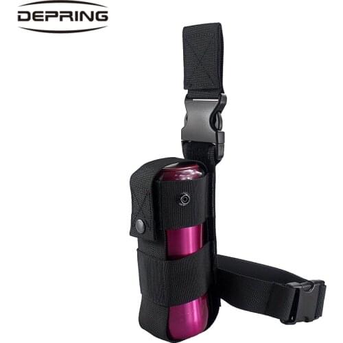 Tactical Ambidextrous Drop Leg Water Bottle Holster MK9 Thigh Holder Pouch for Pepper Sprayer Mini Extinguisher