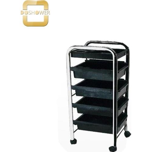 Doshower trolley black color for spa chairs cart with beauty salon nail table furniture trolley