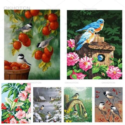 Vintage Art Diamond Painting Cross Stitch Birds Diamond Embroidery Animals 5D DIY Mosaic Full Drill Decoration Home Diamond Art