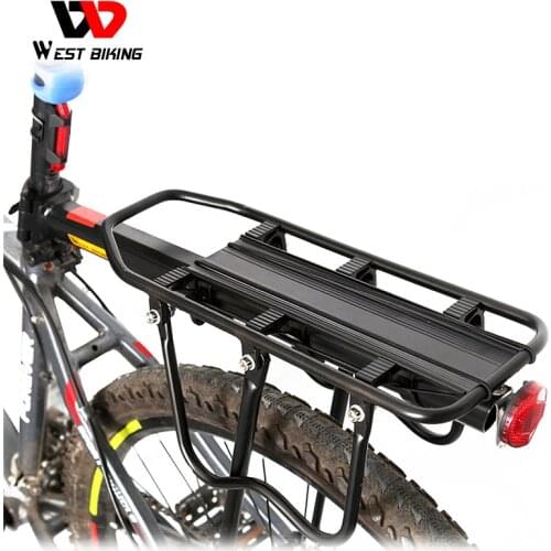 WEST BIKING Original US Brand Multipurpose Rear Carrier Rack Stacking Quick Release Seat Shelf Bicycle Load 50Kg Luggage Cycling