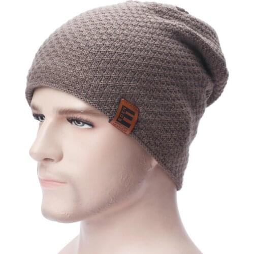 2020 Winter Skullies Beanies Hat Women Men Knitted Cap Thick Thermal Fleece Hat Outdoor Running Cycling Skiing Warm Cap