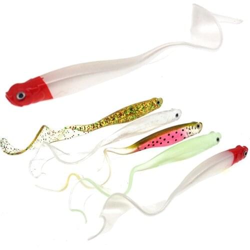 1Pcs Fishing Soft Bait 10.5CM 6.5g Tail fish Fishing Lures The belly of 3d Tail Soft Fish Is Grooved Soft Bait False Bait