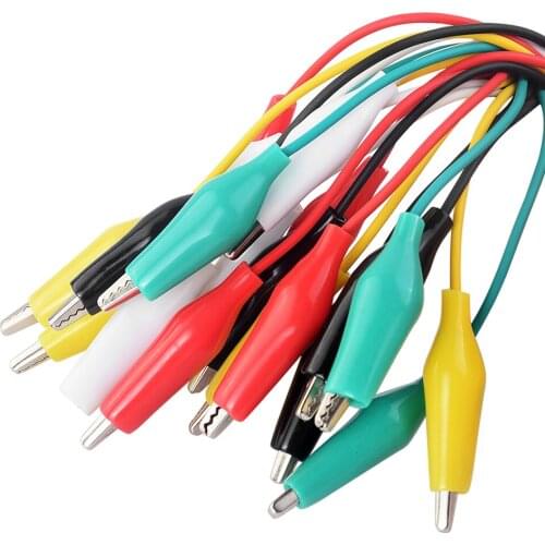 10pcs 27mm 35mm 44mm Jumper Cable Clips Electrical DIY Wire Test Leads Crocodile Roach Crocodile Double-ended Jumper Alligator