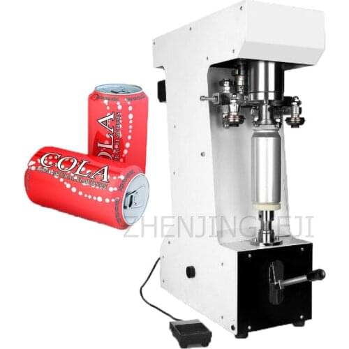 220V/110V Semi-Automatic Easy Pull Tank Seal Machine Stainless Steel Milk Tea Beer Drink Sealing Tools Equipment Deluxe Edition