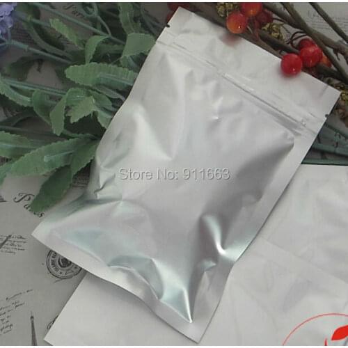 26cmx35cm*0.24mm,50pcs. Reclosable Zipper Bag Silver Aluminium Foil Ziplock Bag,Self -Sealed Plastic Ziplock Bag