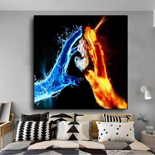5D DIY Diamond Painting Fire and Water Love Diamond Embroidery Cross Stitch Diamond Mosaic Diamond Paint