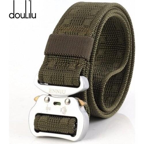 Aluminum Buckle Quick Release Buckle Tactical Mens Belt Army Fans Multifunction Belts Nylon Outdoor Sports Training Strap 3.8cm