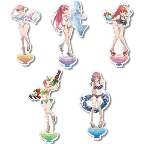 Anime The Quintessential Quintuplets Sexy Swimwear Series Nakano Miku Ichika Acrylic Stand Display Model Plate Tabletop Toy